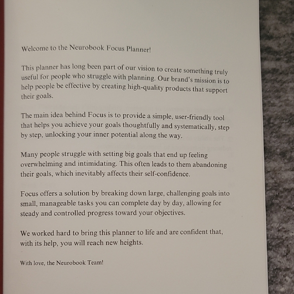 Focus Red Notebook - Picture 2 of 4